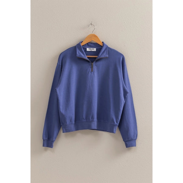 Caught Up Half Zip Sweatshirt-3 Colors