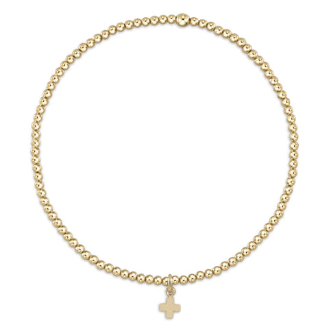 enewton classic gold 3mm bead bracelet - blessing gold disc