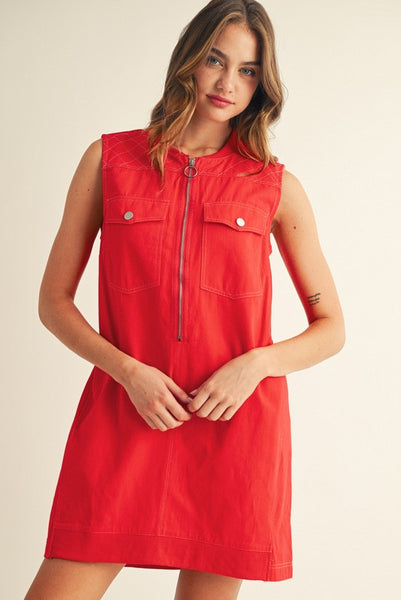 Giana Dress-Red