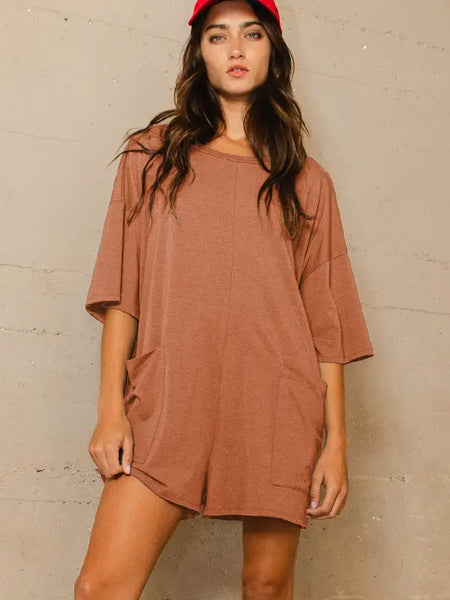 Free To Be Me Oversized Romper-Multiple Options