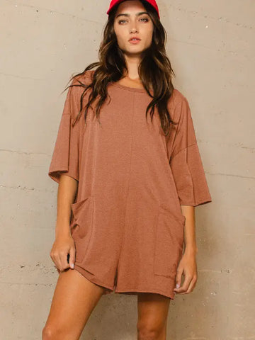 Free To Be Me Oversized Romper-2 Colors