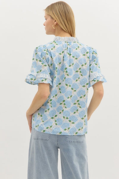 Hydrangea Blues Top