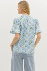 Hydrangea Blues Top