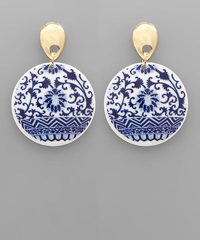 Blue and White Earrings - 5 Styles