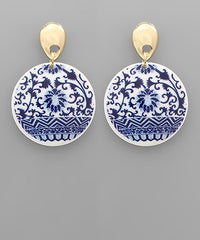 Blue and White Earrings - 5 Styles