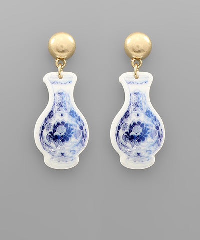 Blue and White Earrings - 5 Styles