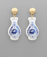 Blue and White Earrings - 5 Styles
