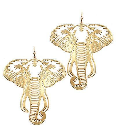 Elephant Silhouette Earrings