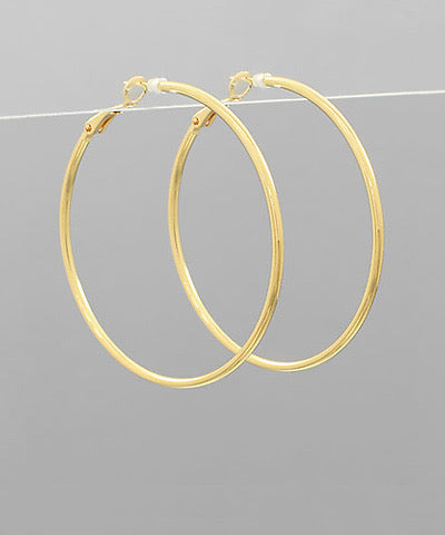 K&K Circle Pendant Necklace & Stud Earring Set