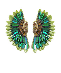Green Winged Earrings - 2 Shades