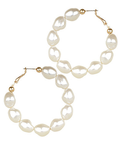 Cammie Fresh Water Pearl Hoops