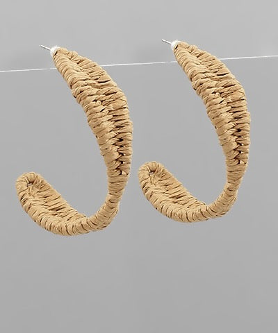 Twine and dine white on sale hoop earring