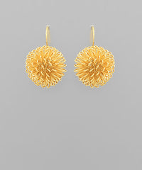 Gold Dandelion Earrings