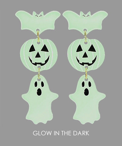 Glow In the Dark Halloween Earrings