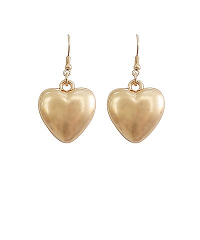 Puffy Heart Earrings - 2 Colors