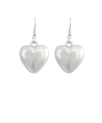 Puffy Heart Earrings - 2 Colors