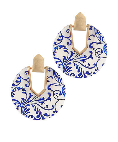 Blue and White Earrings - 5 Styles