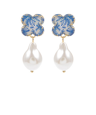 Blue and White Earrings - 5 Styles