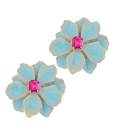 Glass House Flower Earrings - 3 Colors