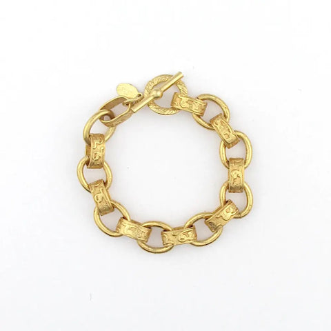 Canvas Gold Heart Wire Bracelet