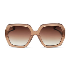 DIFF Nola Warm Taupe Brown Gradient Sunglasses