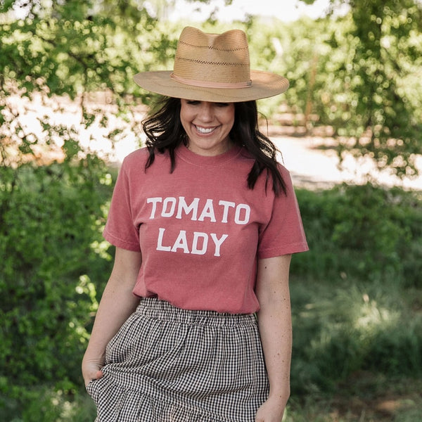 Tomato Lady Tee - Crimson