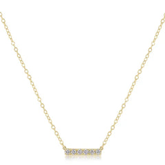enewton 14kt gold and diamond significance bar necklace - six