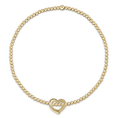 enewton egirl classic gold 2mm bead bracelet- love small gold charm