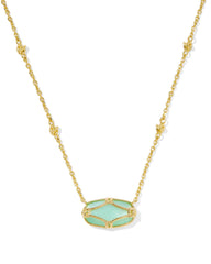Kendra Scott Elisa Lattice Frame Gold Short Pendant Necklace-Multiple Options