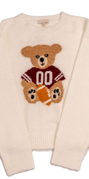 Simply Southern Football Bear Sweater
