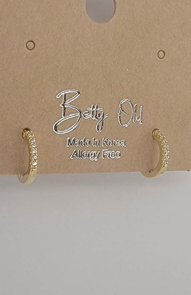 Mini Tiny Rhinestone Hoops