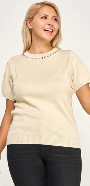 Lotte Rhinestone Sweater