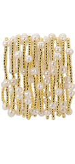 Bracelets extensibles à perles de 3 mm avec de grandes perles d’accentuation