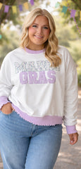 Mardi Gras Patchwork Sweatshirt