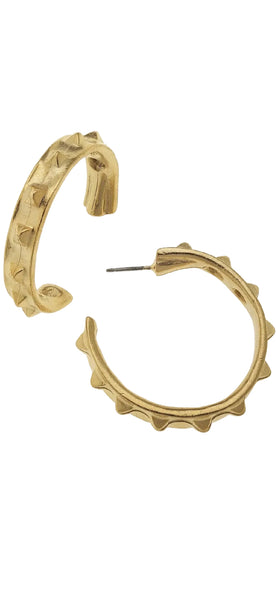 Susan Shaw Gold Spike Gold Hoops