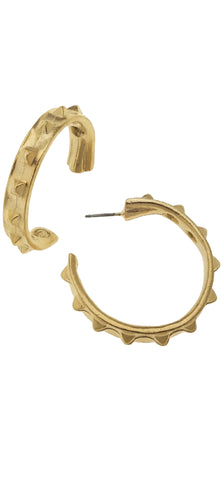 Susan Shaw Gold Spike Gold Hoops