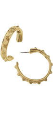 Susan Shaw Gold Spike Gold Hoops