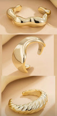 Irregular shaped Gold Bangles - 3 Styles