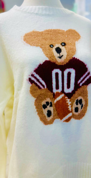 Simply Southern Football Bear Sweater