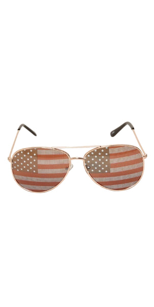 American Flag Aviator Sunglasses
