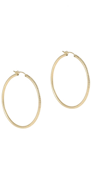 enewton round gold 2" hoop - textured