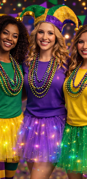 Mardi Gras Light Up Tutus - 3 Colors