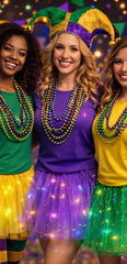 Mardi Gras Light Up Tutus - 3 Colors