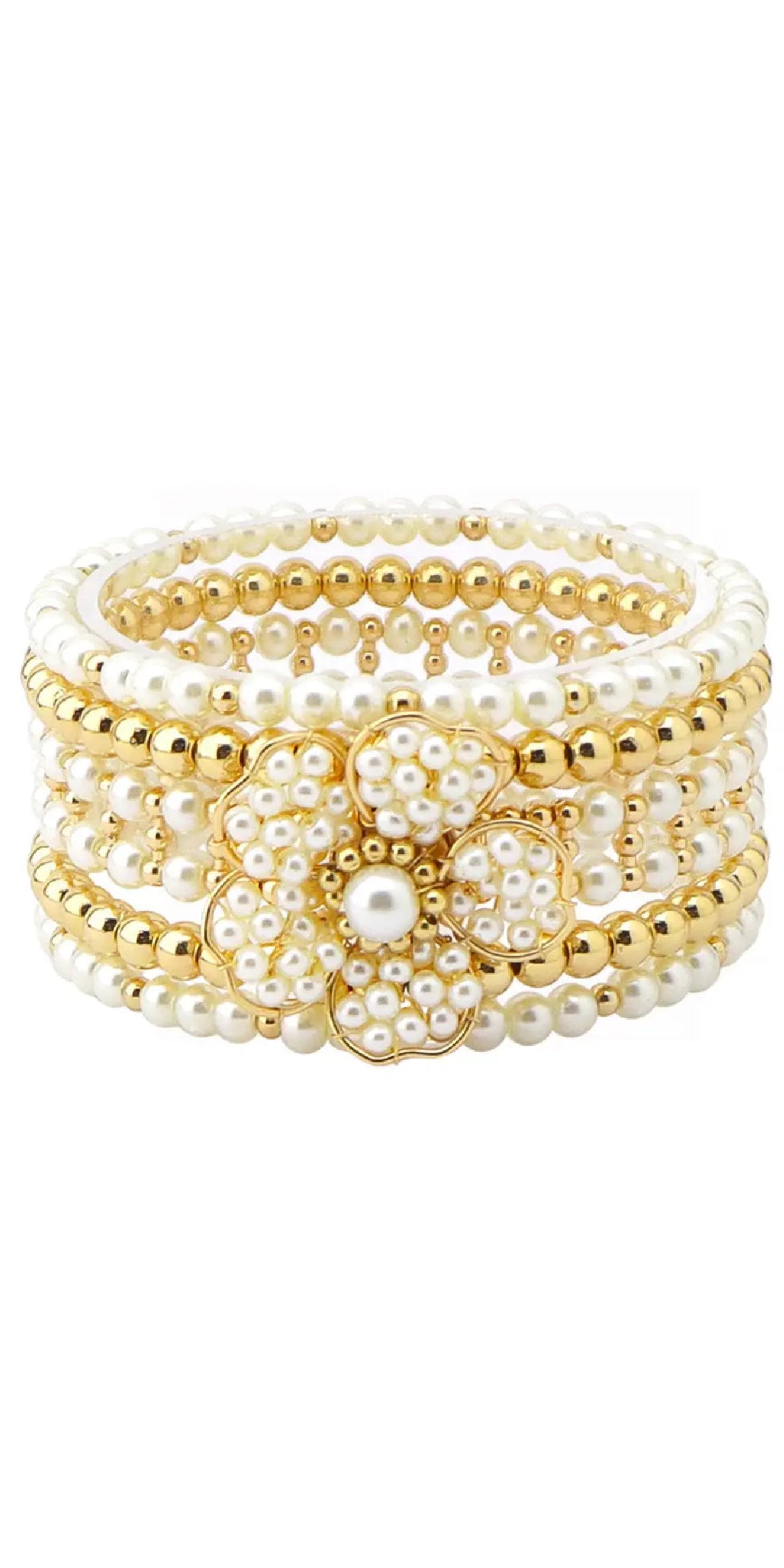 Flower Pearl Bracelet