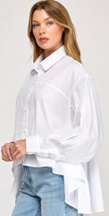 Eva White Button Down