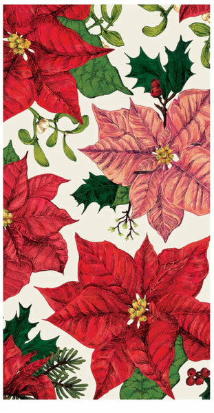Hester and Cook Poinsettia Guest Napkin - Pack of 16