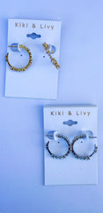 Kiki & Livy Bling Hoops - Silver and Gold