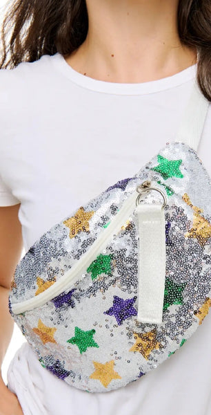 Mardi Gras Sequin Star Fanny Pack