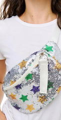 Mardi Gras Sequin Star Fanny Pack