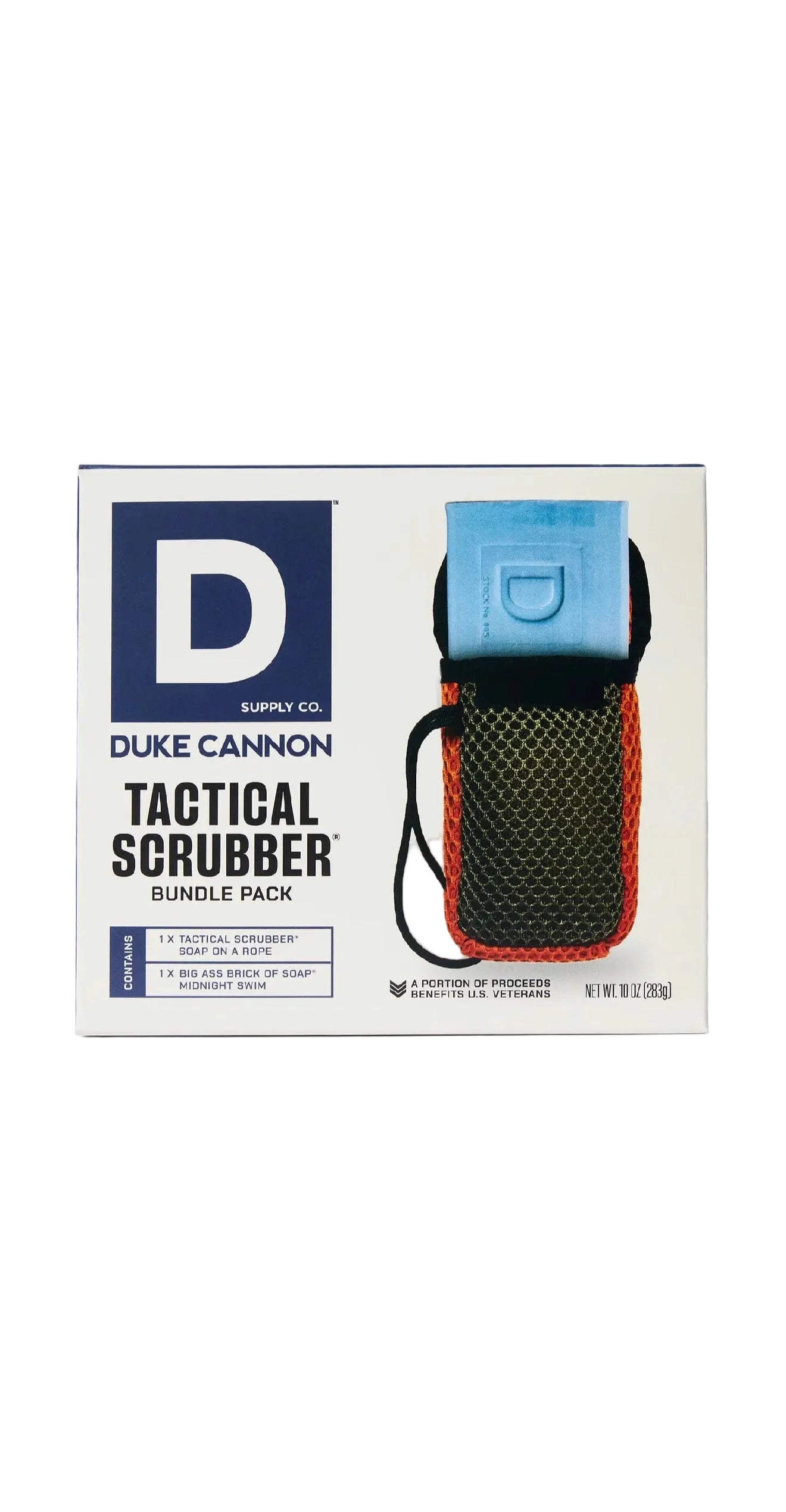 Duke Cannon Soap On A Rope Bundle Pack (Tactical Scrubber + Midnight Swim)